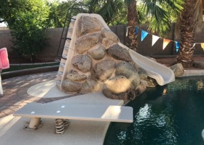 Stone Pool Side Step Repair
