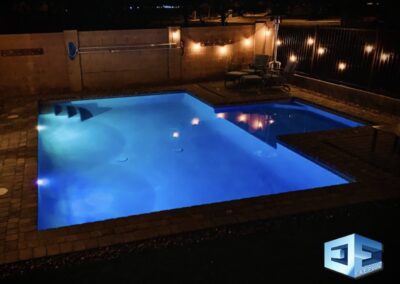 LED lit pool