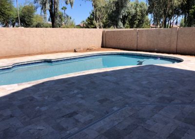 After Traverstine Pavers and tile and coping