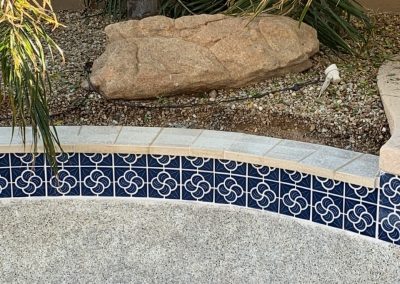After tile custom installed and Artistic pavers custom install