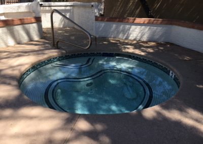 Spa continuous step trim to Maracopa County code commercial swimming pool spa application
