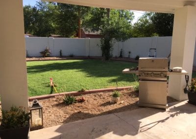 This is the yard before we did the new pool construction